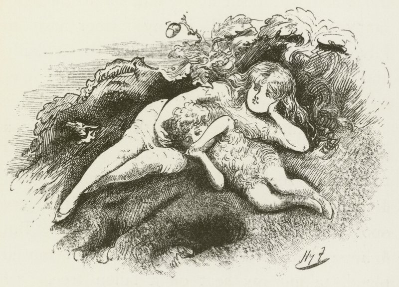 Illustration til Sylvie og Bruno af Lewis Carroll af Harry Furniss