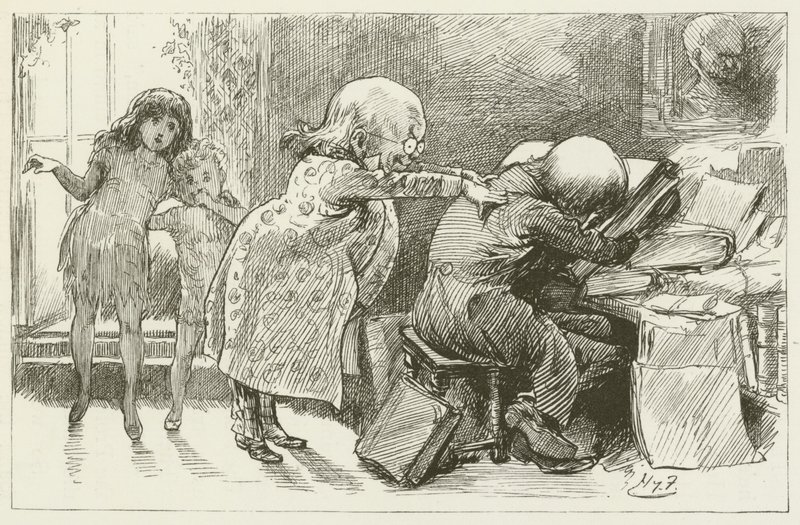 Illustration til Sylvie og Bruno af Lewis Carroll af Harry Furniss