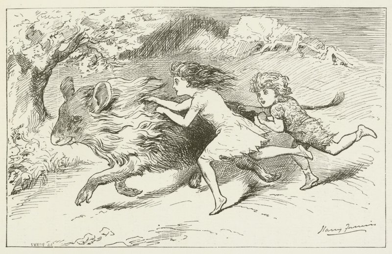 Illustration til Sylvie og Bruno af Lewis Carroll af Harry Furniss
