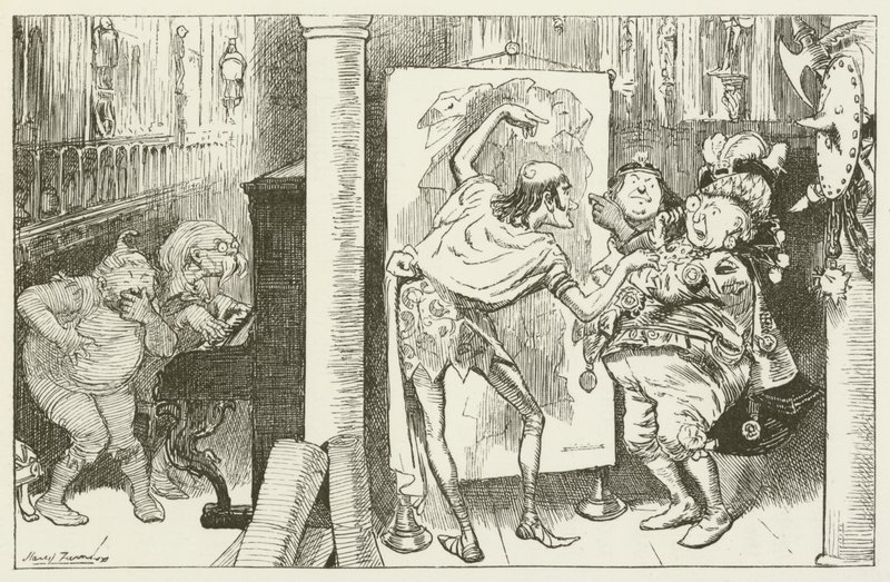 Illustration til Sylvie og Bruno af Lewis Carroll af Harry Furniss