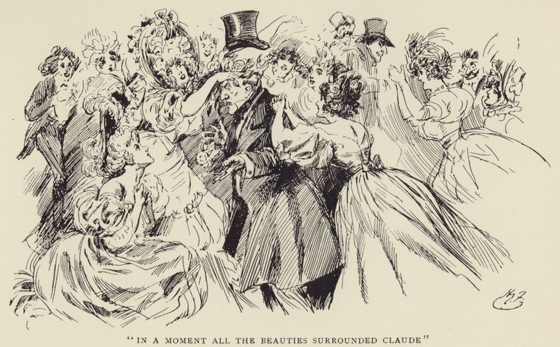I et Øjeblik omgav alle Skønhederne Claude af Harry Furniss