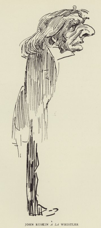 John Ruskin a la Whistler af Harry Furniss