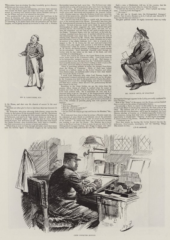 Livet i parlamentet, fremmede i huset af Harry Furniss