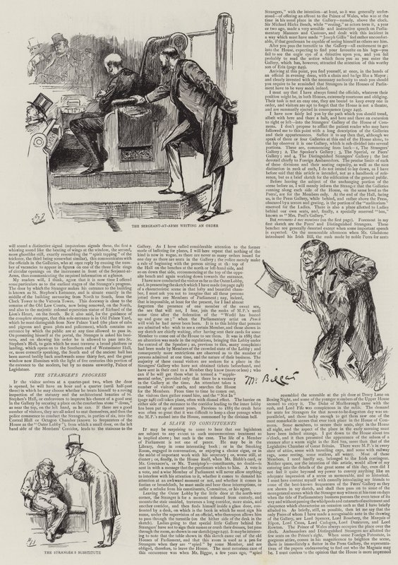 Livet i parlamentet, fremmede i huset af Harry Furniss