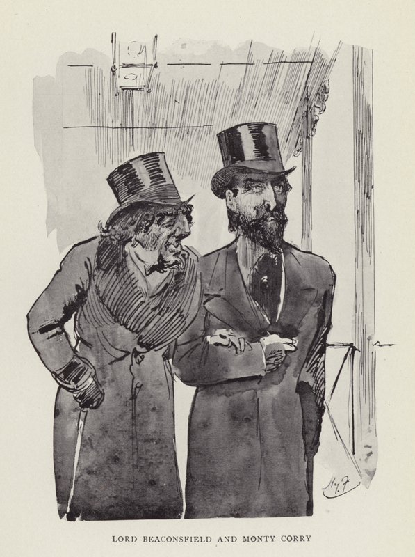 Lord Beaconsfield og Monty Corry af Harry Furniss