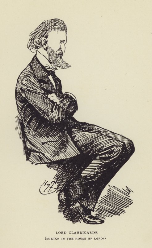 Lord Clanricarde, skitse i House of Lords af Harry Furniss