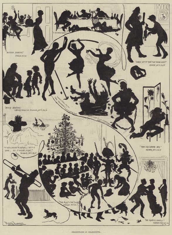 Shakspeare i silhuet af Harry Furniss