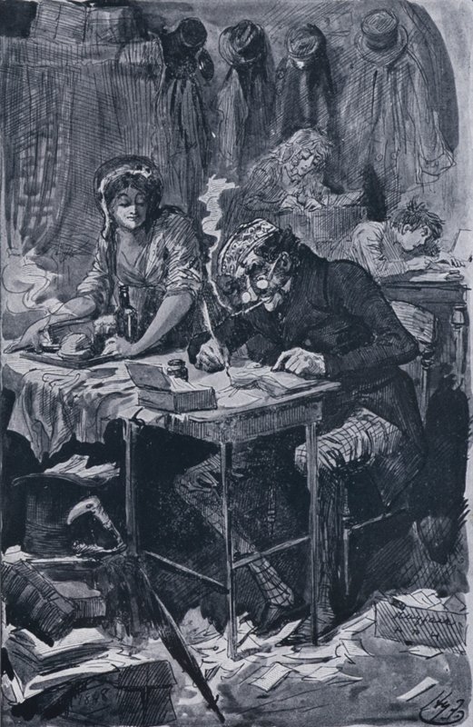 Tiggerbrevsforfatteren (litho) af Harry Furniss