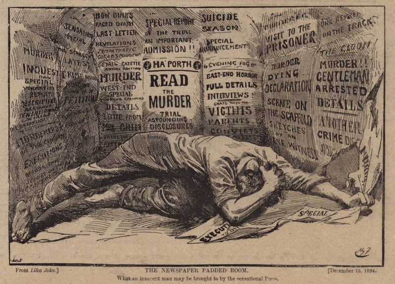 Det avispolstrede rum (s/h-billede) af Harry Furniss