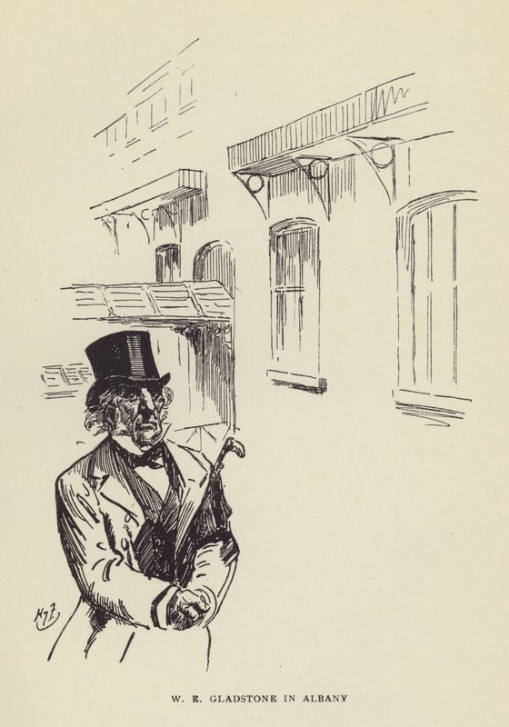 W E Gladstone i Albany af Harry Furniss