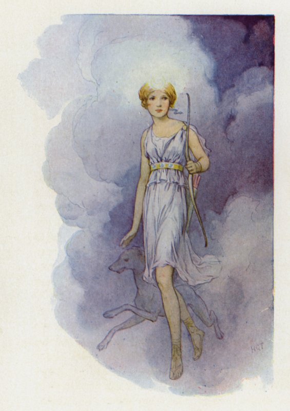 Hendes navn var Diana (farvelitografi) af Harry George Theaker