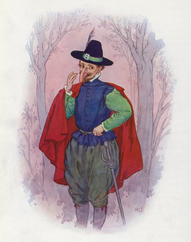 Illustration til Don Quijote (farvelitografi) af Harry George Theaker