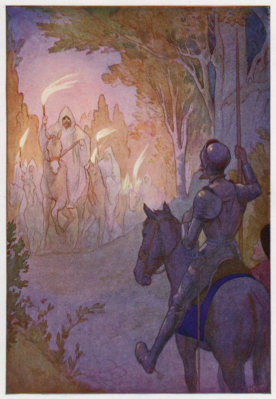 Illustration til Don Quijote (farvelitografi) af Harry George Theaker