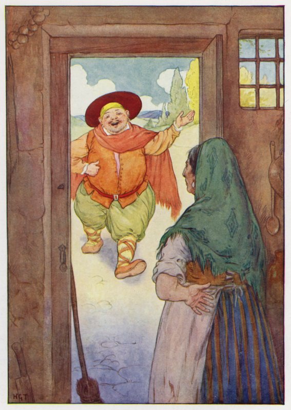 Illustration til Don Quijote (farvelitografi) af Harry George Theaker