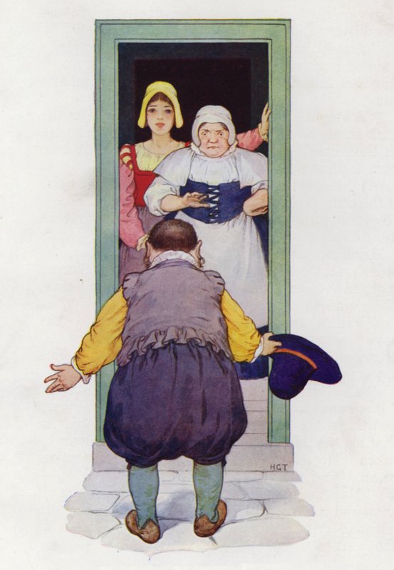 Illustration til Don Quijote (farvelitografi) af Harry George Theaker