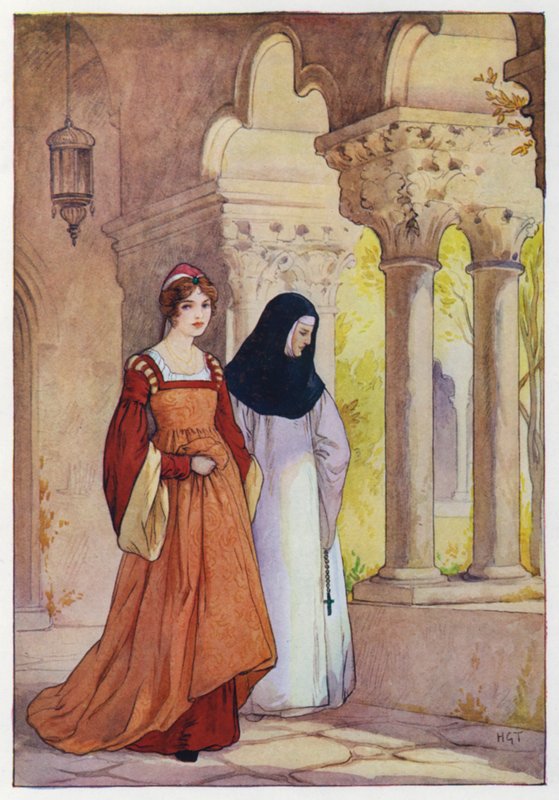 Illustration til Don Quijote (farvelitografi) af Harry George Theaker