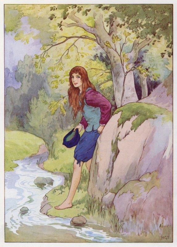 Illustration til Don Quijote (farvelitografi) af Harry George Theaker