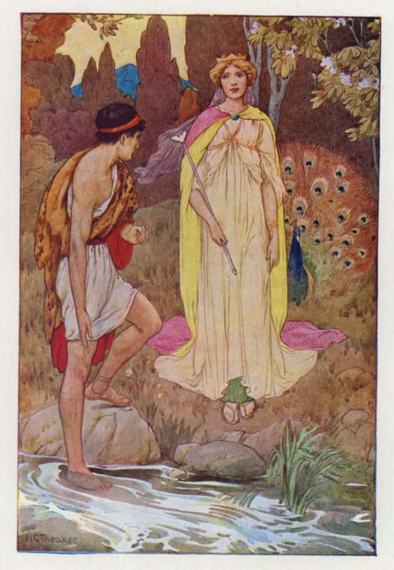 Jason og Juno (farvelitografi) af Harry George Theaker