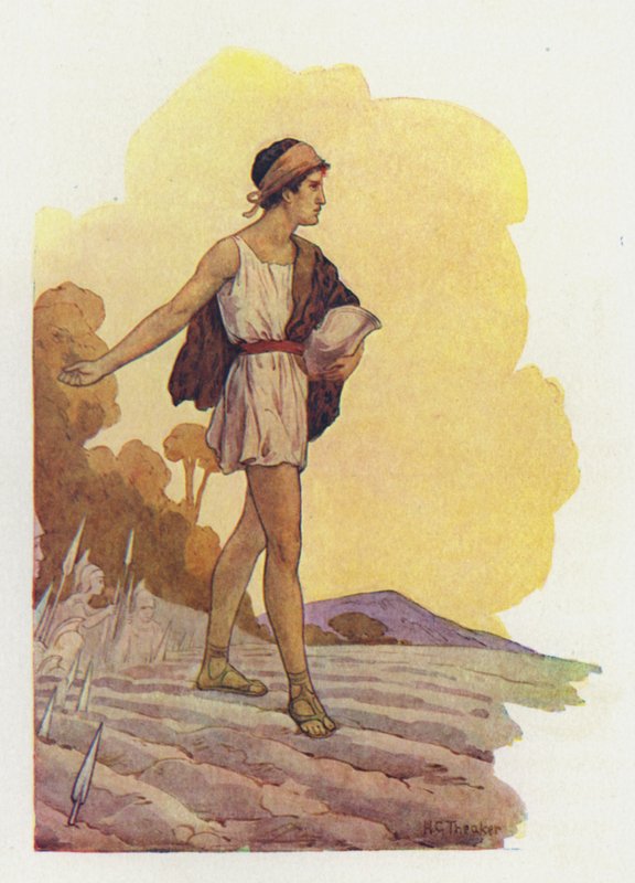 Jason såede dragens tænder (farvelitografi) af Harry George Theaker