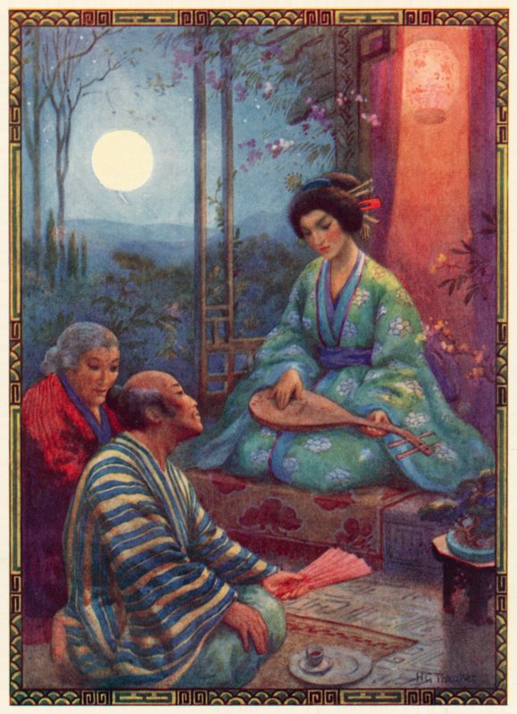 Prinsesse Splendour of the Feathery Bamboo (farvelitografi) af Harry George Theaker