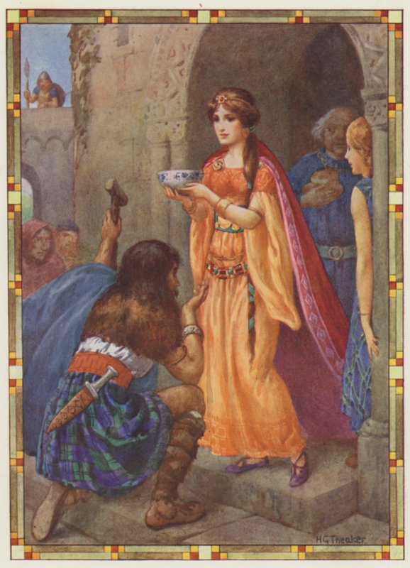 "The lady of Loch Awe", The Token (farvelitografi) af Harry George Theaker
