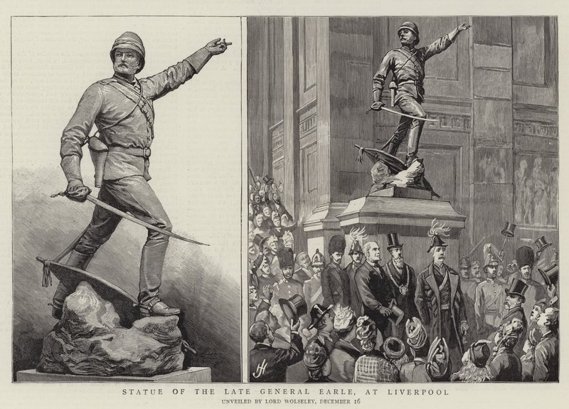 Statue af den afdøde general Earle i Liverpool af Harry Hamilton Johnston