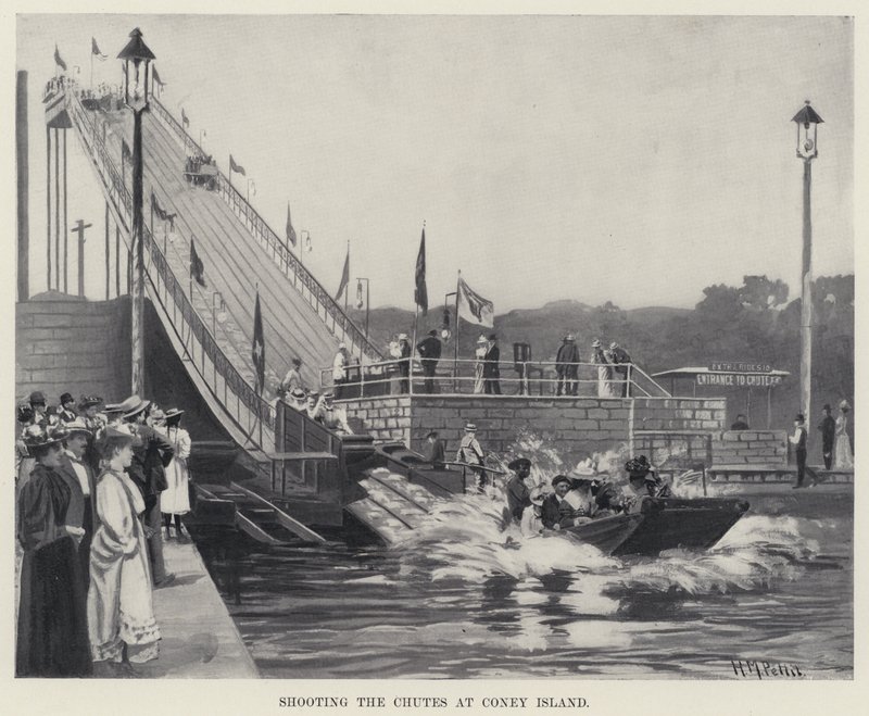 Skydning af slisken ved Coney Island (litho) af Harry M. Pettit