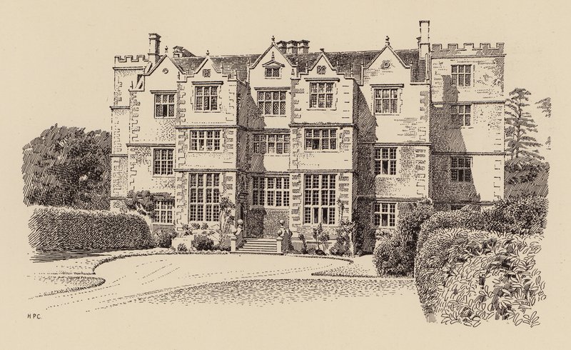 Chastleton House, Oxfordshire (farve litho) af Harry Percy Clifford