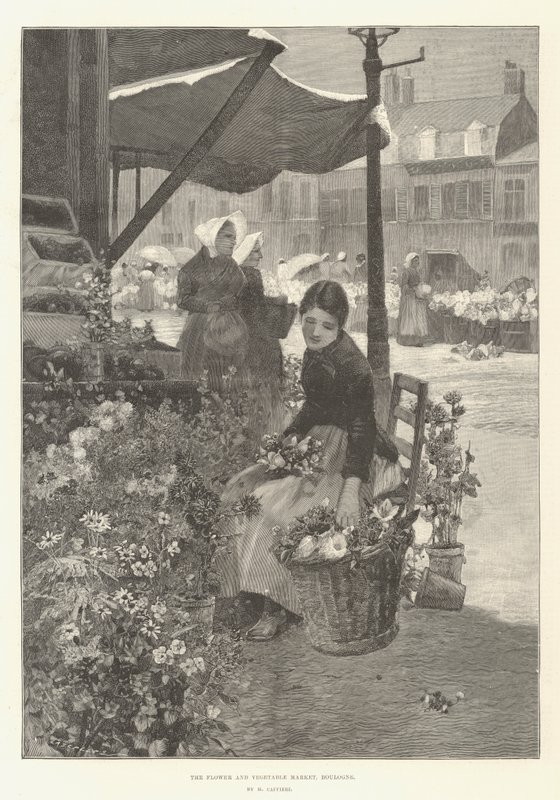 Blomster- og grøntsagsmarkedet, Boulogne af Hector Caffieri