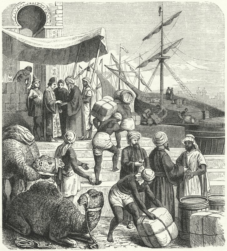 Arabiske handlende (gravering) af Heinrich Leutemann