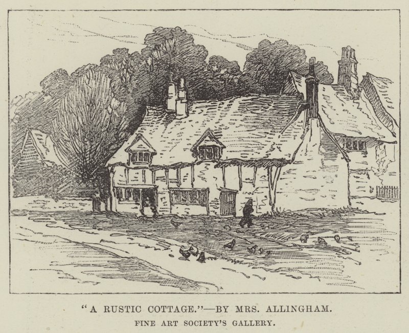 Et rustikt sommerhus af Helen Allingham