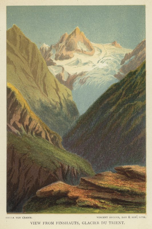 Udsigt fra Finshauts, Glacier du Trient af Helga von Cramm