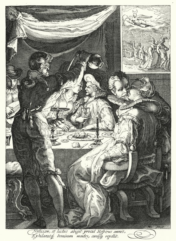 Aften (gravering) af Hendrik (after) Goltzius
