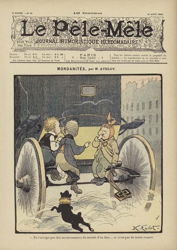 Mondanitter. Illustration til Le Pele-Mele, 1902 af Henri Avelot