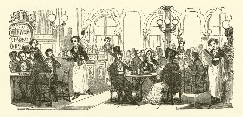 Kaffehusets tjener (gravering) af Henri Bonaventure (after) Monnier