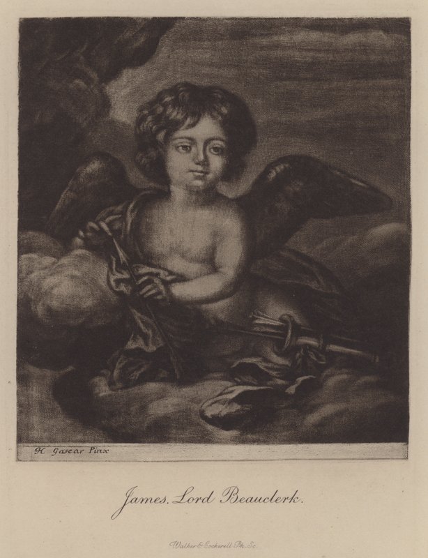 James, Lord Beauclerk, anden søn af kong Charles II og Nell Gwyn (gravering) af Henri Gascar