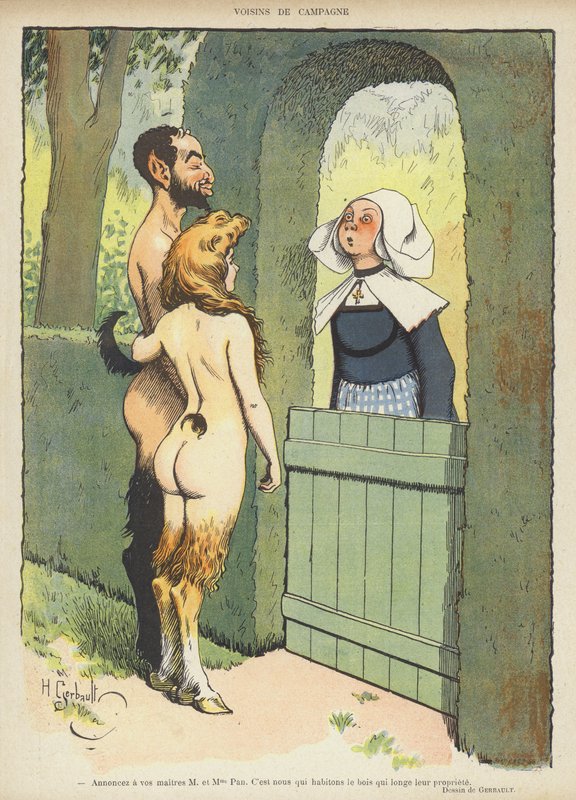 Illustration til Le Rire (farve litho) af Henri Gerbault