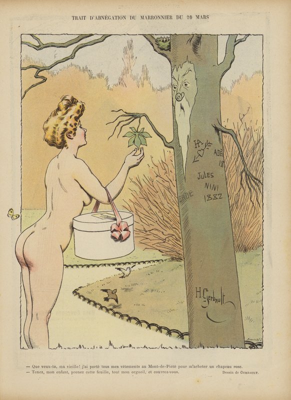 Illustration til Le Rire (farve litho) af Henri Gerbault