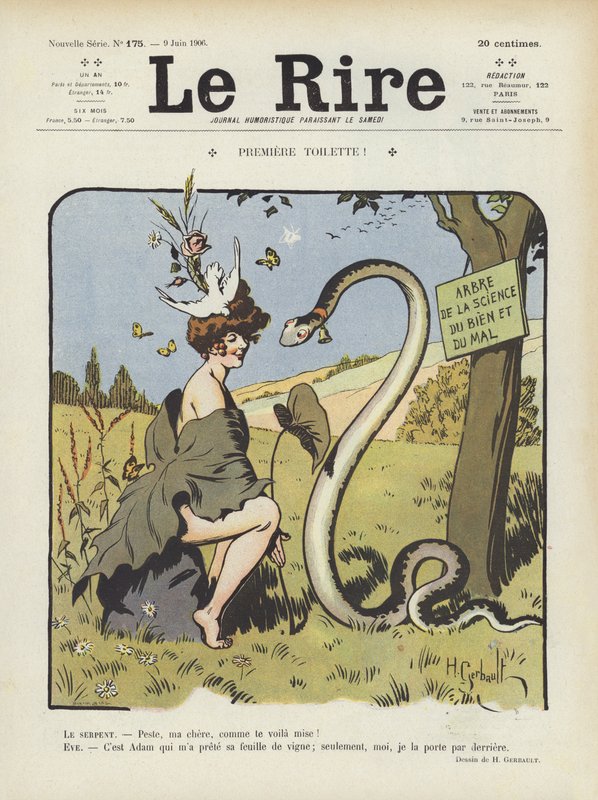 Illustration til Le Rire (farve litho) af Henri Gerbault