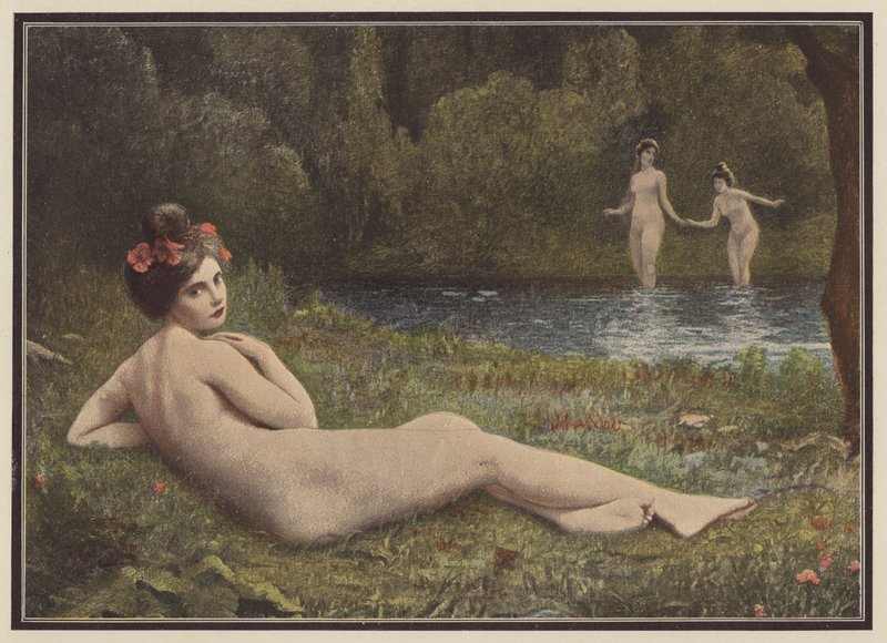 Sommerens glæder (farve litho) af Henri Guinier