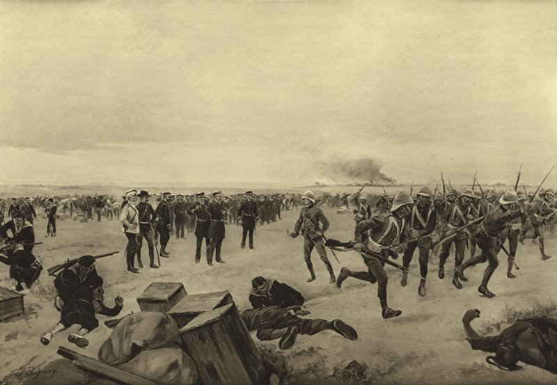 Forsvar af den kinesiske legation, 1900 (dybtryk) af Henri Louis Dupray
