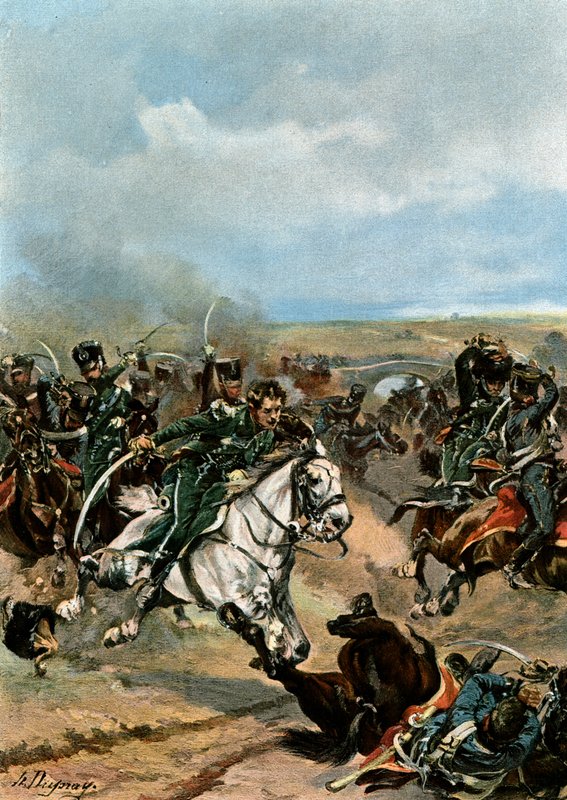 Heltemod af Officererne i den 20. Chasseurs af Henri Louis Dupray