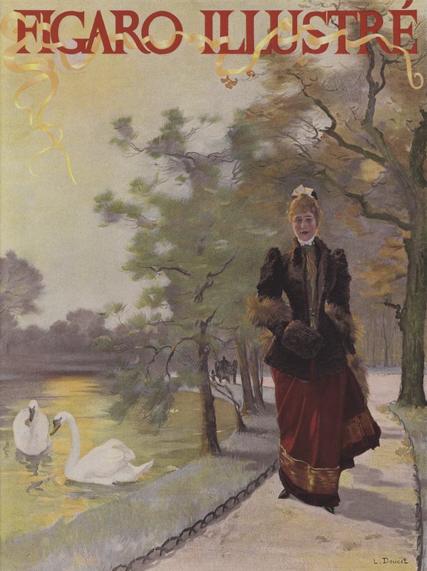 Forside af Le Figaro Illustre, februar 1891 af Henri Lucien Doucet