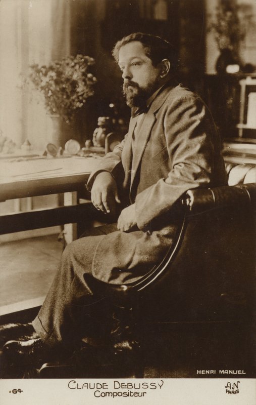Claude Debussy, fransk komponist (1862-1918) (s/h foto) af Henri Manuel