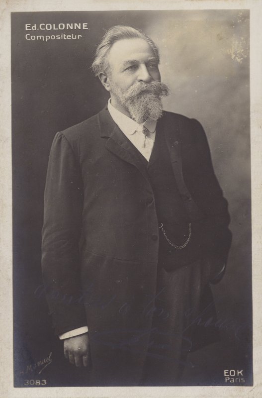 Edouard Colonne, fransk dirigent og violinist (1838-1910) (s/h-foto) af Henri Manuel