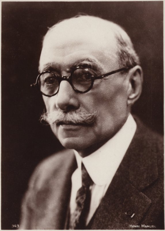 Portræt af Andre Messager (s/h foto) af Henri Manuel