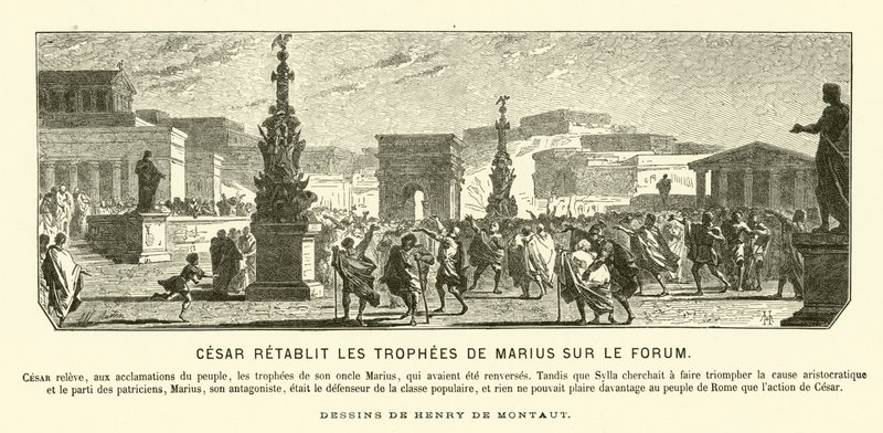 Julius Cæsar genopretter sin onkel Gaius Marius