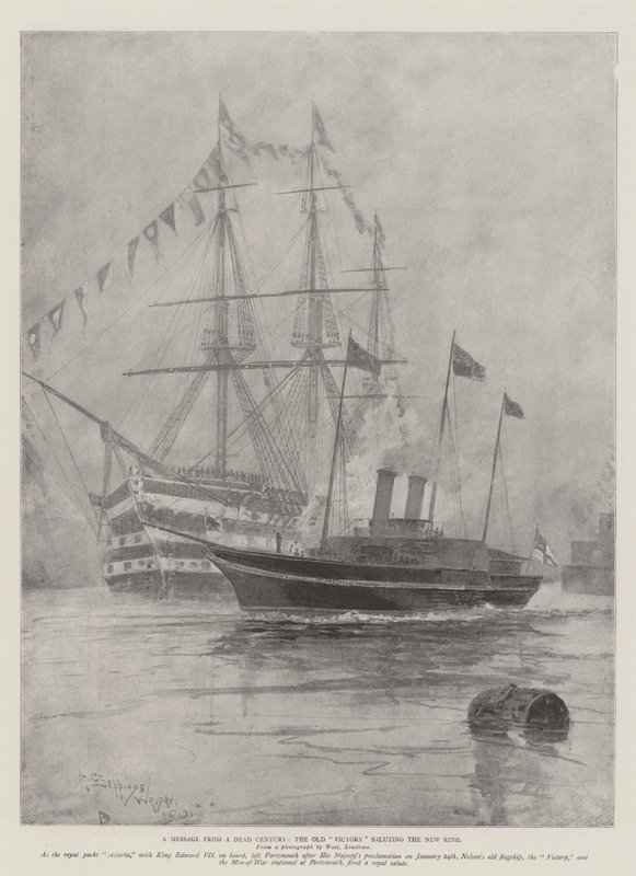 Et budskab fra et dødt århundrede, den gamle sejr hylder den nye konge af Henry Charles Seppings Wright