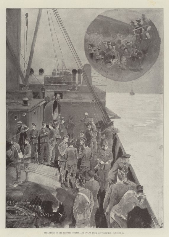 Sir Redvers Buller og personalet afgår fra Southampton den 14. oktober af Henry Charles Seppings Wright