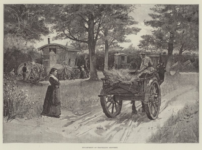 Lejr af omrejsende opvisere af Henry Charles Seppings Wright
